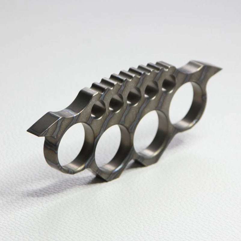 TC4 Titanium Self-Defense Knuckle Duster Compact Tool with Window Breaker