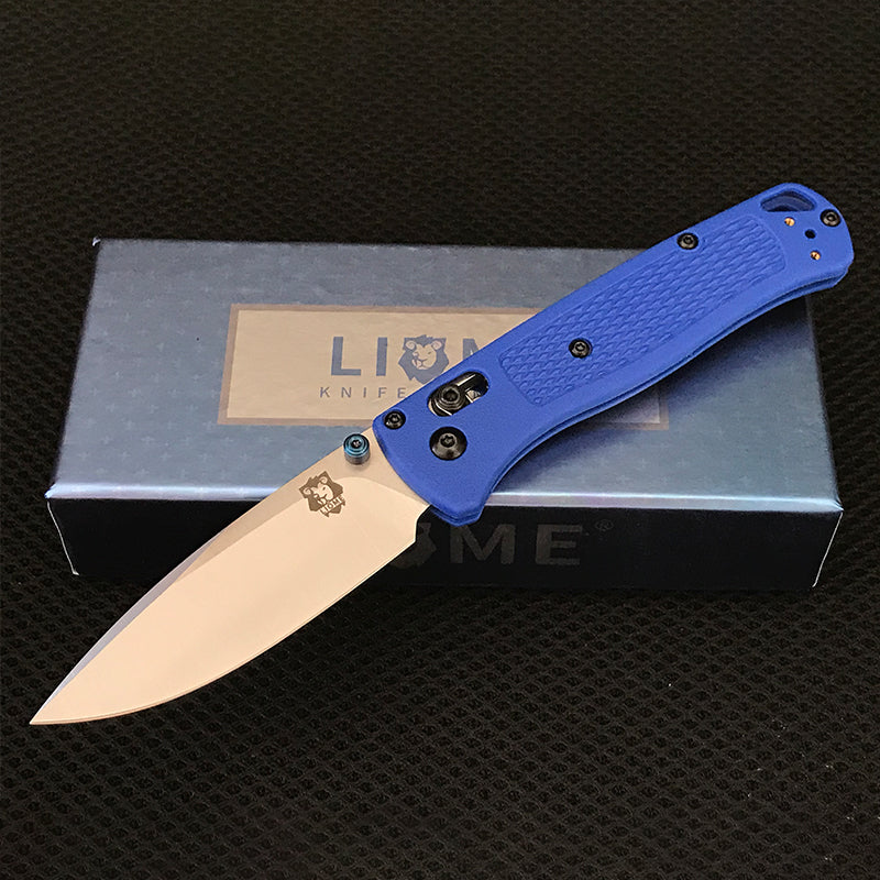 Liome Tactical Folding Blade Survival Knife with Fiber Grip for EDC and Camping