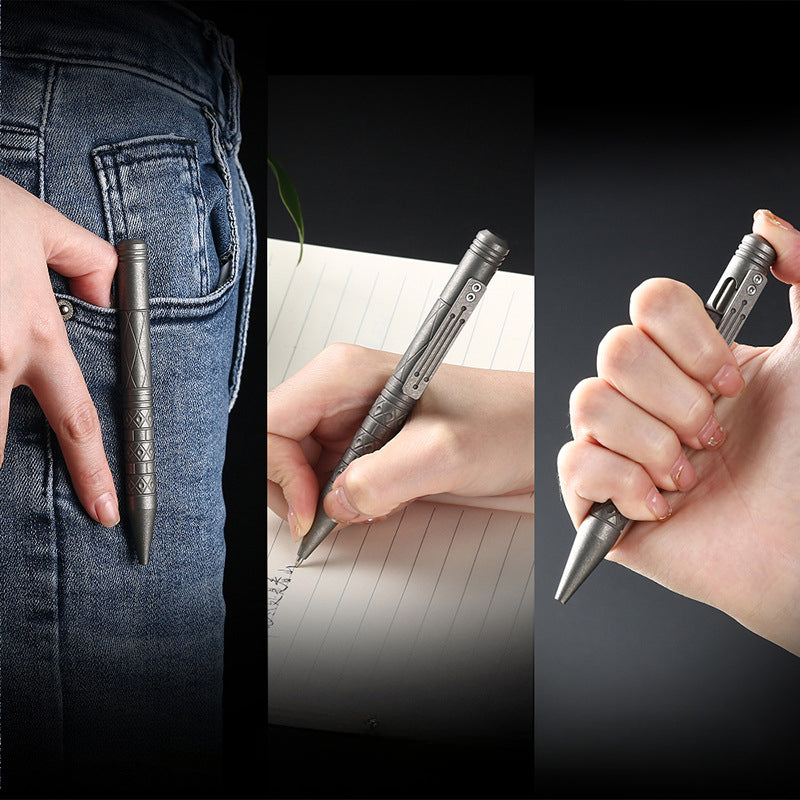 Titanium Tactical Pen Designed for Emergency Window Breaking
