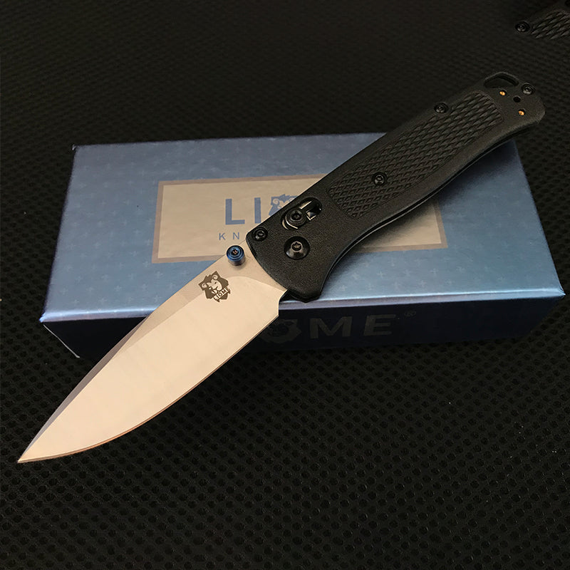 Liome Tactical Folding Blade Survival Knife with Fiber Grip for EDC and Camping