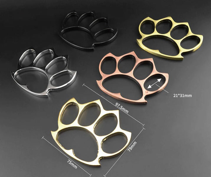 Solid Brass Assassins Knuckles Duster Self-Defense Tool