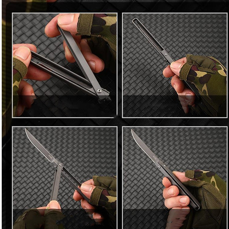 Folding Knife with Mechanically Designed Handle for Tactical Outdoor Pocket Carry