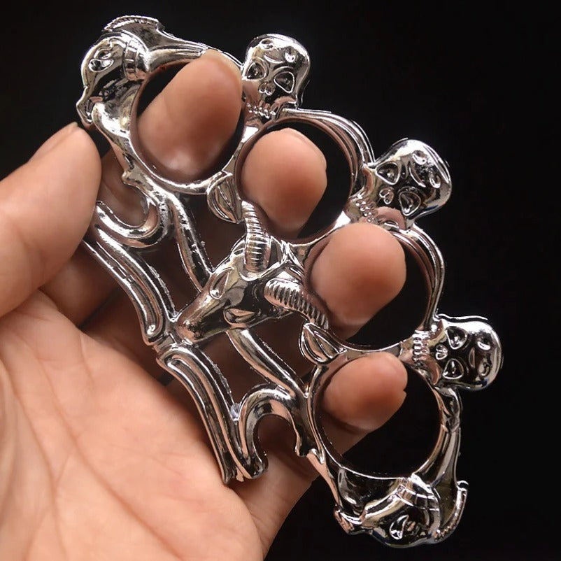 Unique Sheep Skull Knuckle Duster Four Finger Self-Defense Tool