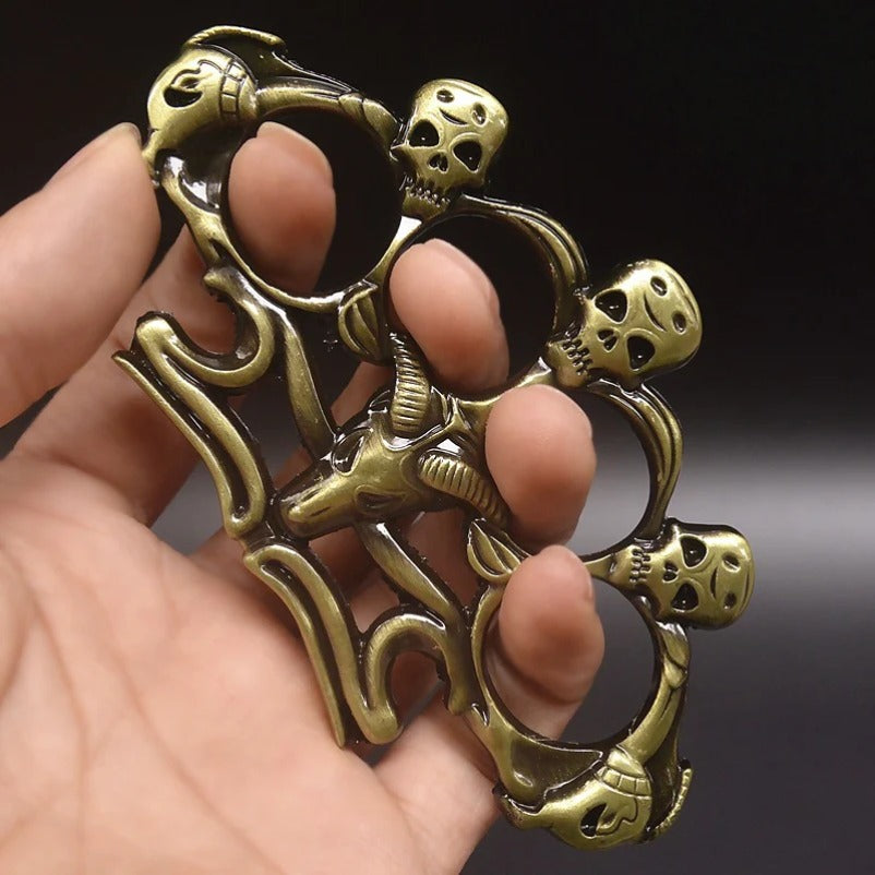 Unique Sheep Skull Knuckle Duster Four Finger Self-Defense Tool