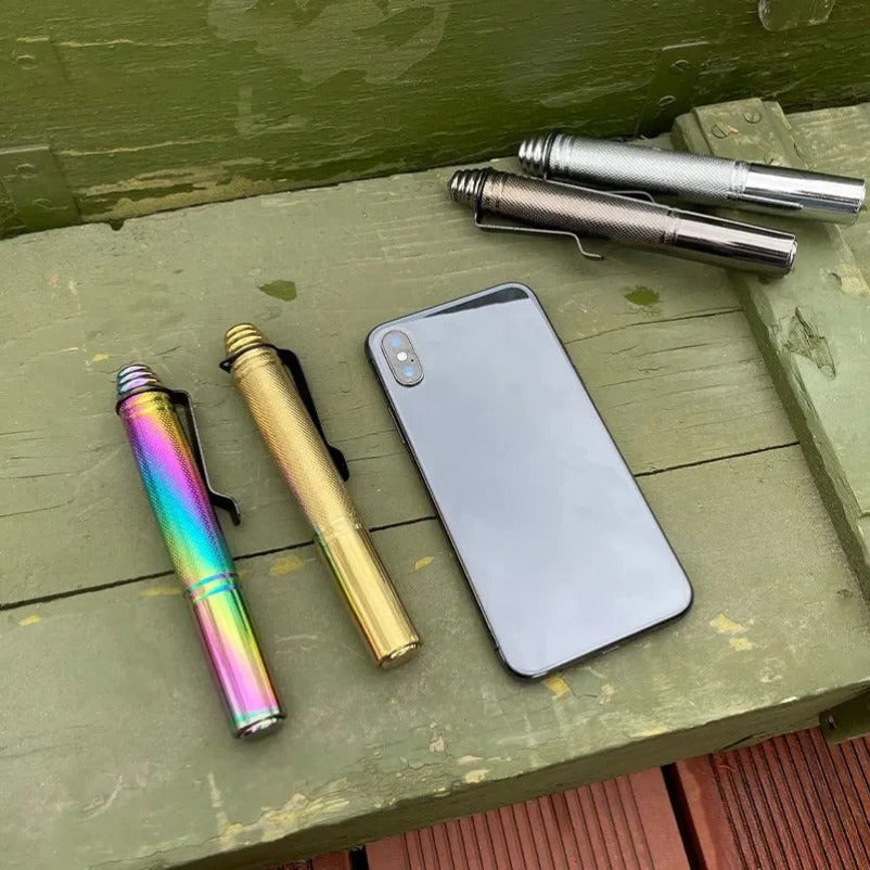 Miniature Expandable Baton in Pen Form for Protection