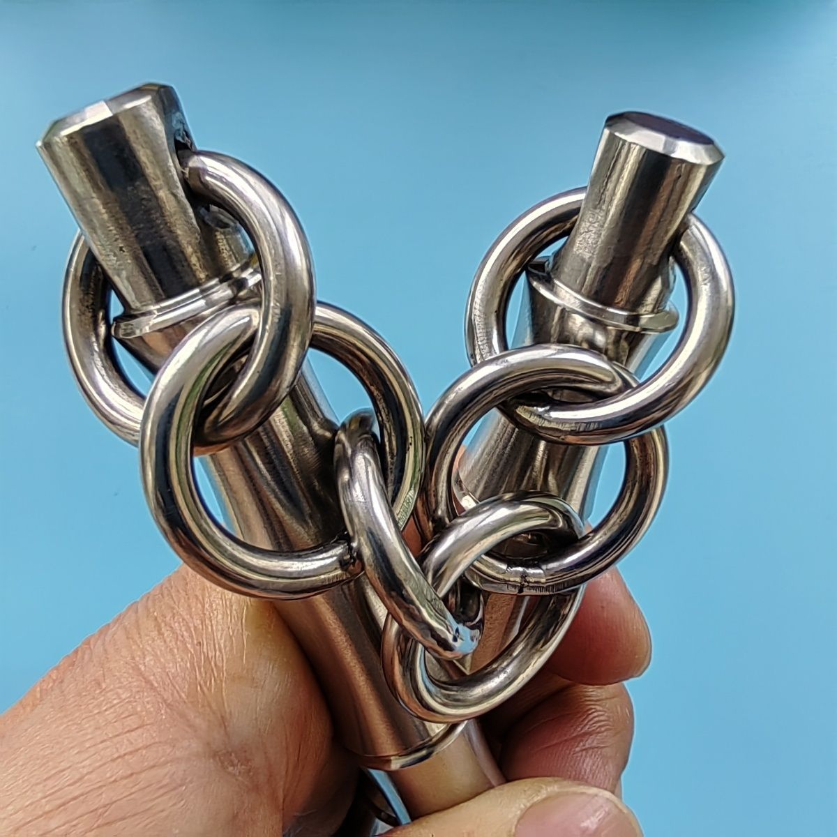 Portable Solid Steel Nunchaku Built for Effective Self-Protection
