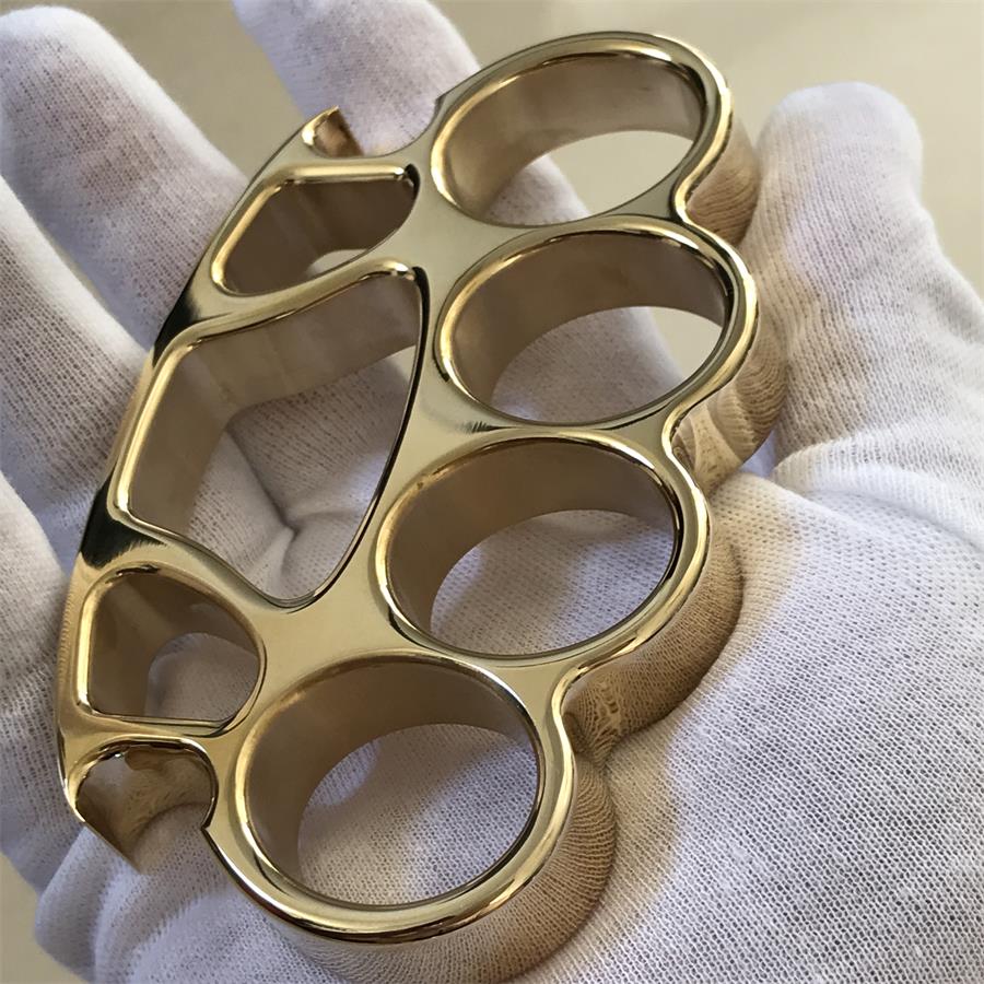 Mirror Polished Large Hole Brass Knuckle Duster with Bottle Opener