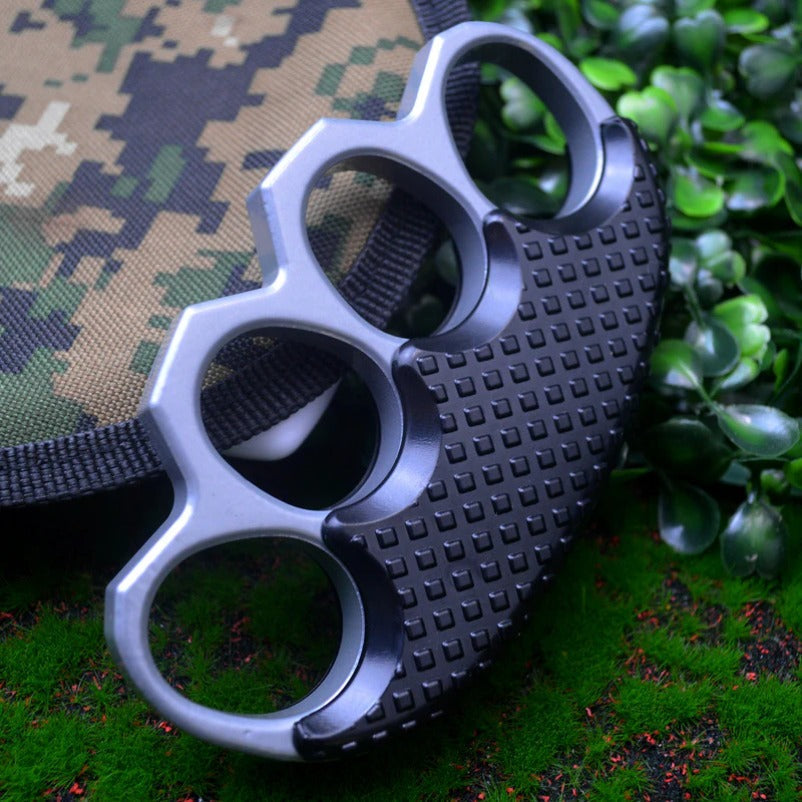 Reinforced Metal Knuckle Duster Four Finger Defense Gear