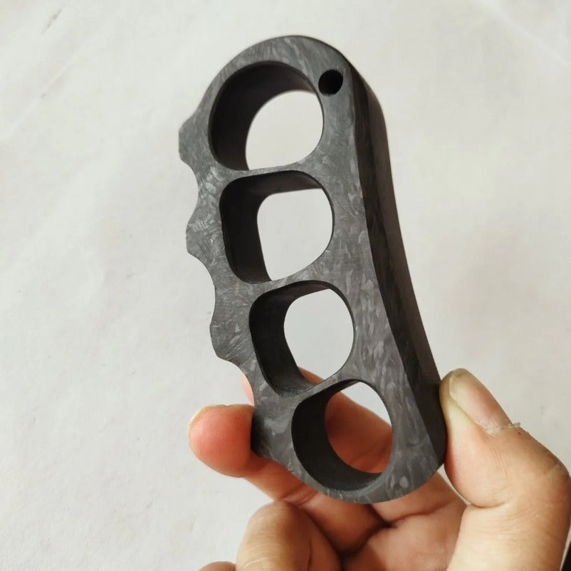 Carbon Fiber Knuckle Duster Four Finger Tactical Gear for Protection