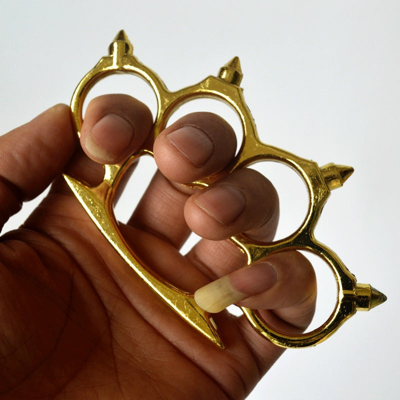 Brass Knuckles Duster Hedgehog Style Self-Defense Tool for EDC