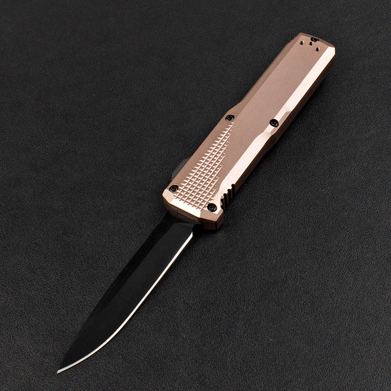 Tactical Pocket Knife with Aluminum Handle for Hunting and Self Defense Purposes