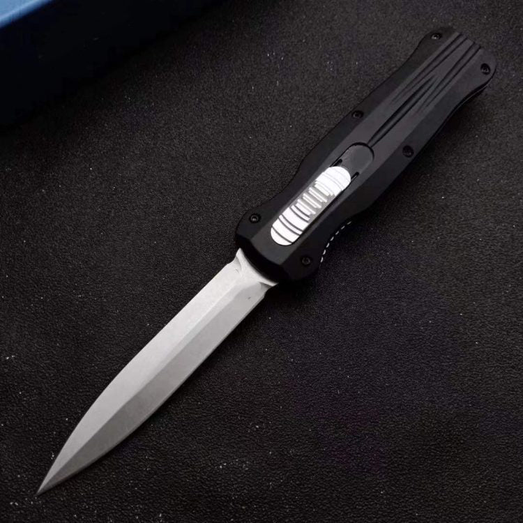 Outdoor D2 Steel Blade Tactical Knife with Lightweight Aluminum Grip