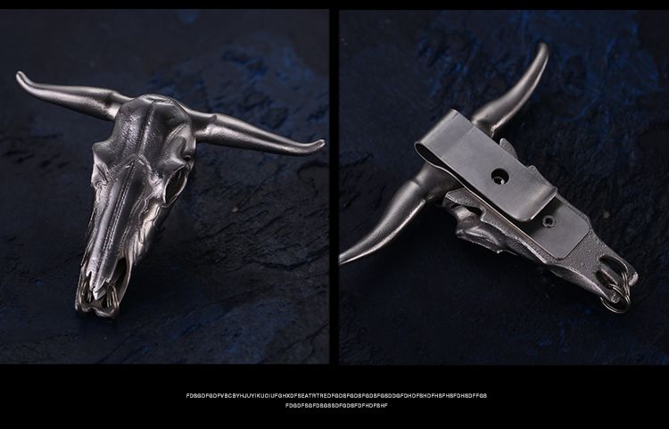 Bullhead Mini Knife for Self Defense and EDC Charm Keychain for Backpack