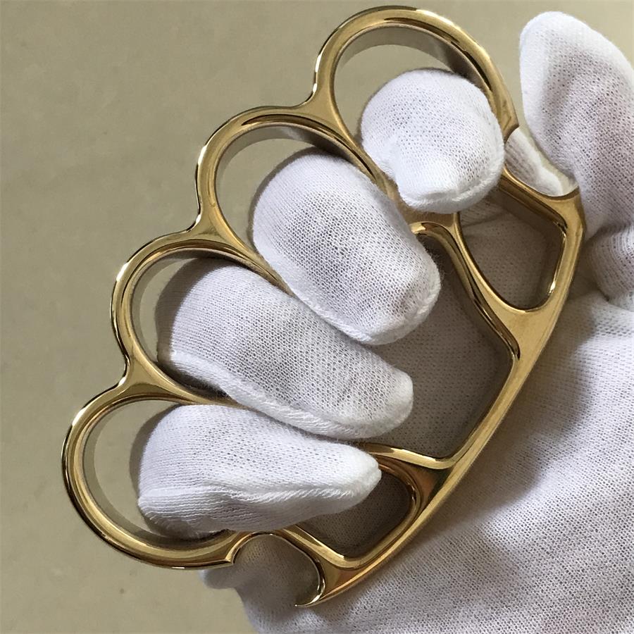 Mirror Polished Large Hole Brass Knuckle Duster with Bottle Opener