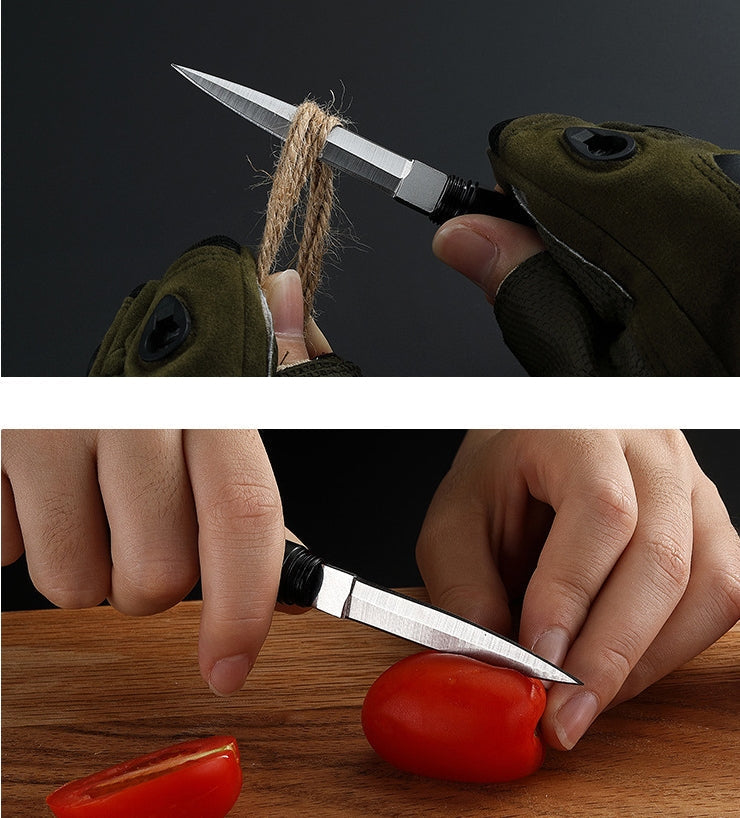 Pencil-Style Pocket Knife for Multi-purpose Outdoor Survival and Tactical EDC
