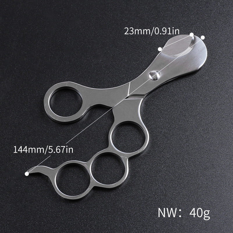 Stylish Silver Stainless Steel Cutter for Cigar Enthusiasts
