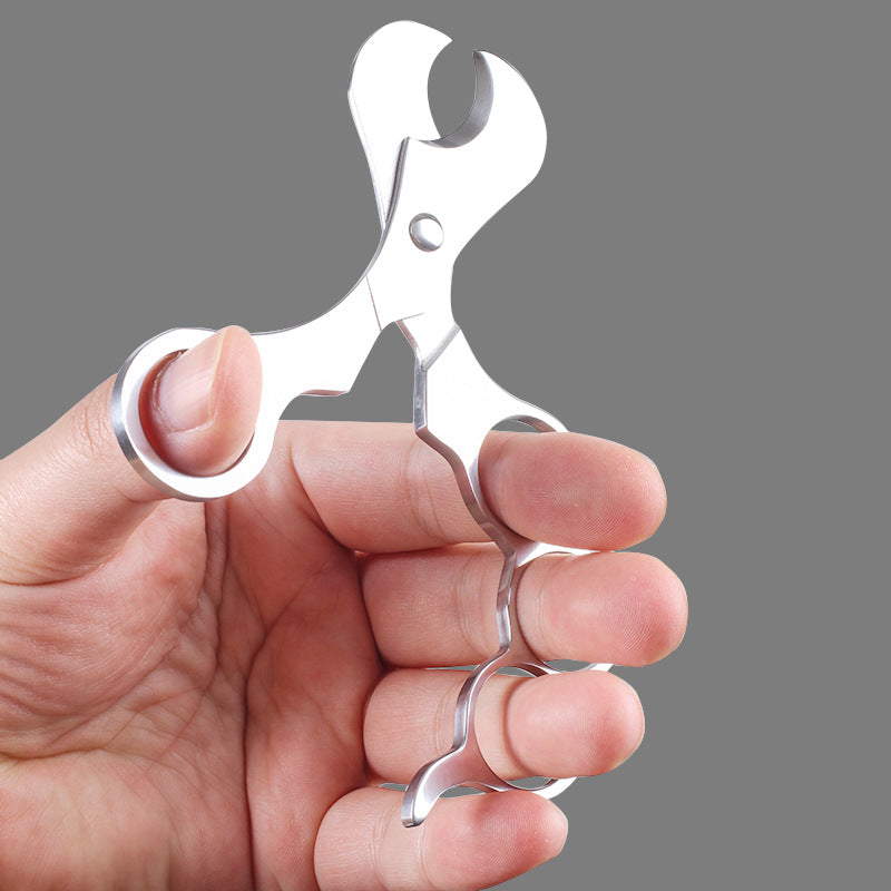 Stylish Silver Stainless Steel Cutter for Cigar Enthusiasts