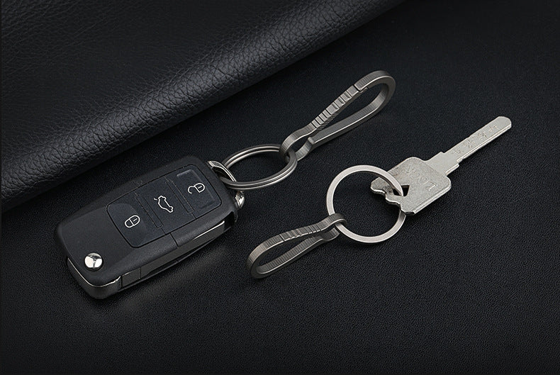 Sleek Titanium Keychain Clip with Innovative Car Accessory Design