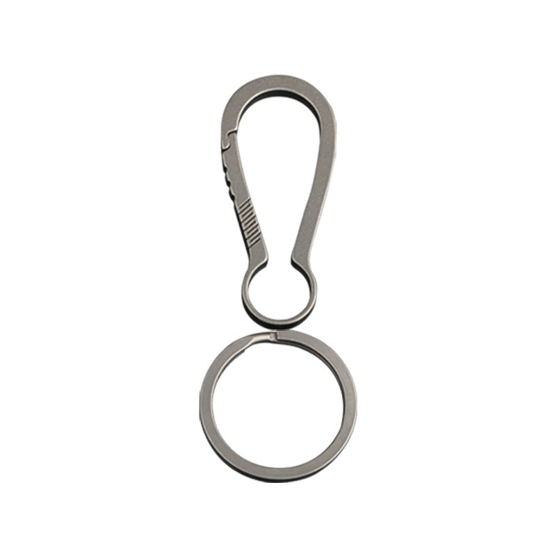 Sleek Titanium Keychain Clip with Innovative Car Accessory Design