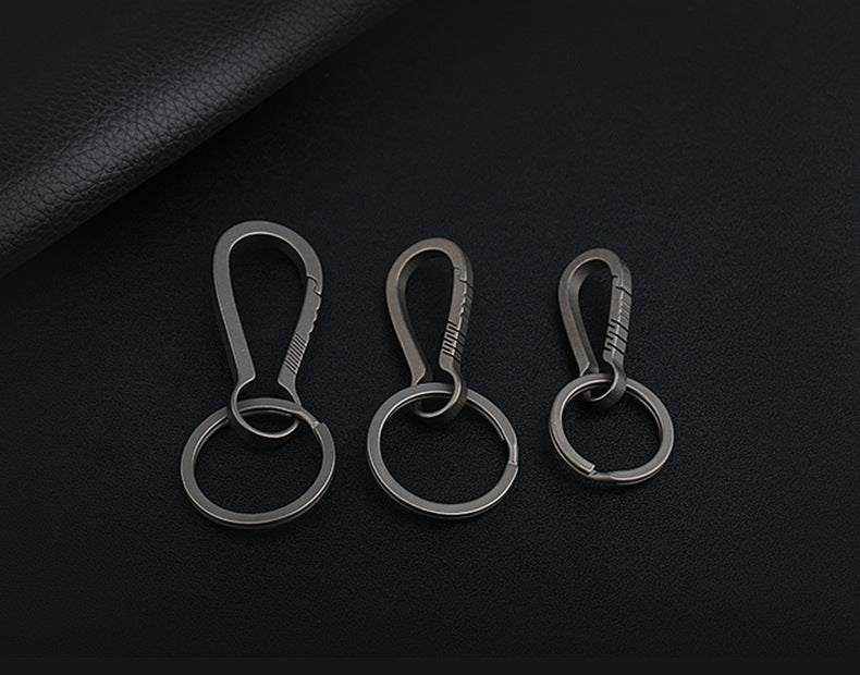 Sleek Titanium Keychain Clip with Innovative Car Accessory Design