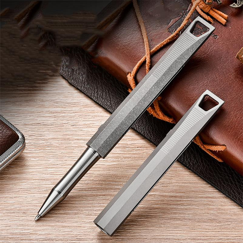 Stress-Reducing Titanium Alloy Tactical Pen with Slide Function