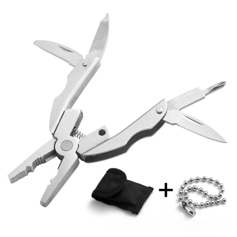 Versatile Scarab Shell Multi-Tool with Integrated Folding Mini-Plier