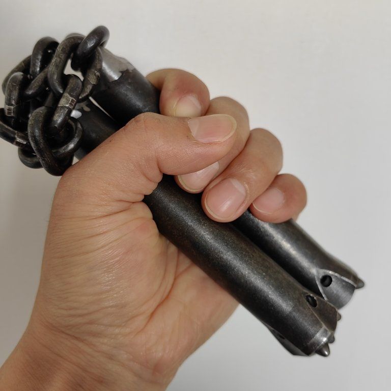 Premium Handcrafted Meteor Chain Whip Baton in Tungsten Steel