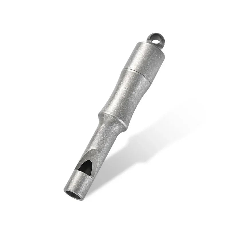 Titanium Waterproof Emergency Whistle with Storage for Multi-function Outdoor Use