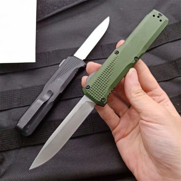 Tactical Pocket Knife with Aluminum Handle for Hunting and Self Defense Purposes