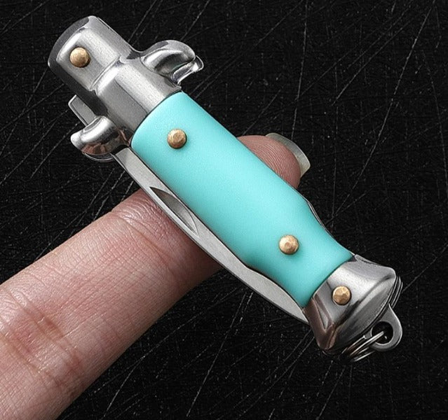 Keychain Folding Knife Mini EDC Tool for Outdoor Defense and Pocket Carry