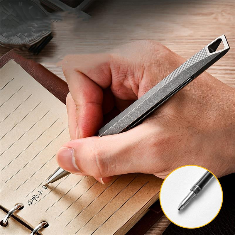 Stress-Reducing Titanium Alloy Tactical Pen with Slide Function