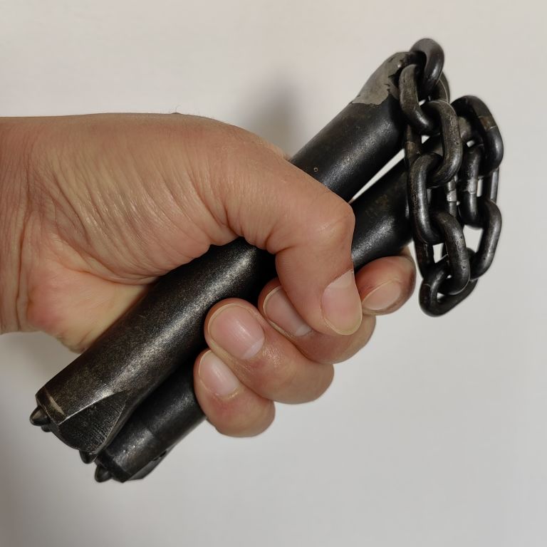 Premium Handcrafted Meteor Chain Whip Baton in Tungsten Steel