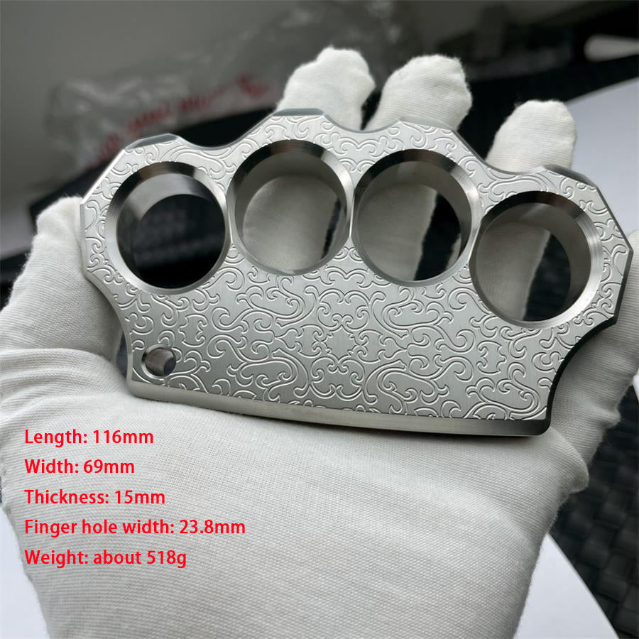 Engraved Knuckle Duster Sturdy Steel Everyday Carry Tool