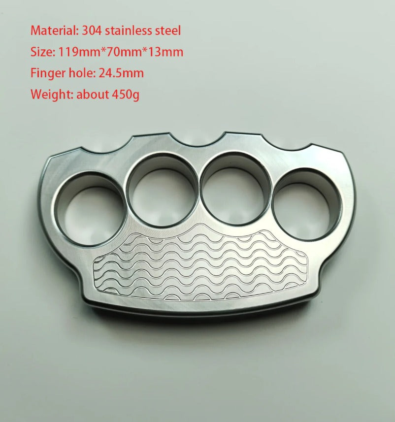 Solid Steel Knuckle Duster Tactical Emergency Defense Equipment