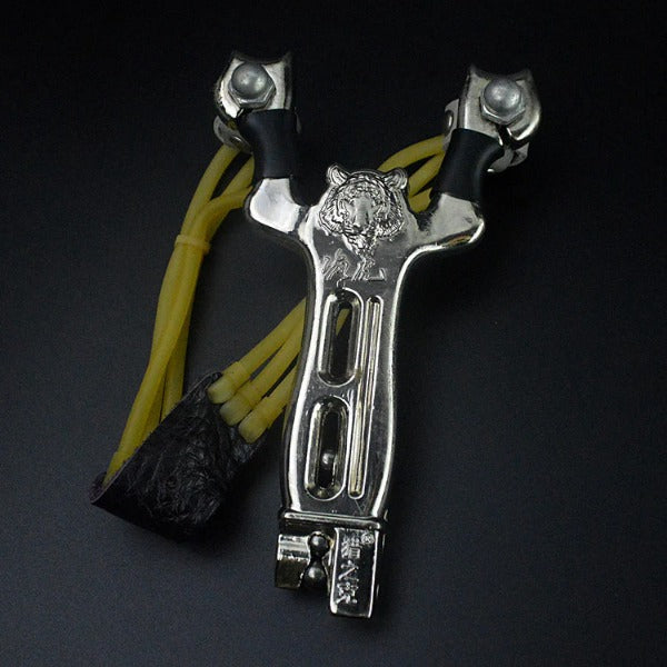 Heavy Duty Aluminum Alloy Slingshot with Resilient Band Set