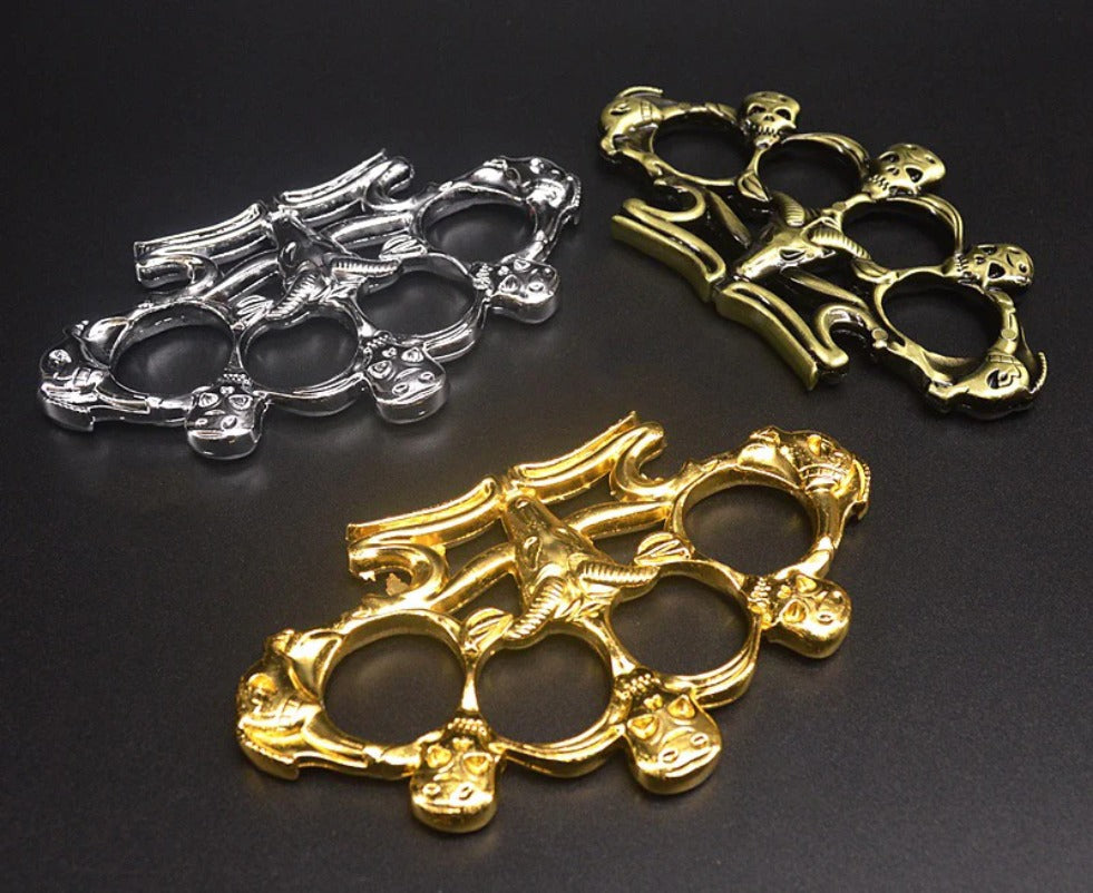 Unique Sheep Skull Knuckle Duster Four Finger Self-Defense Tool