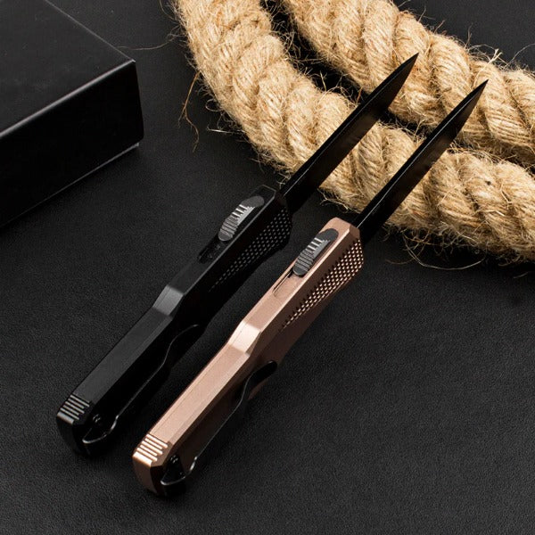 Tactical Pocket Knife with Aluminum Handle for Hunting and Self Defense Purposes