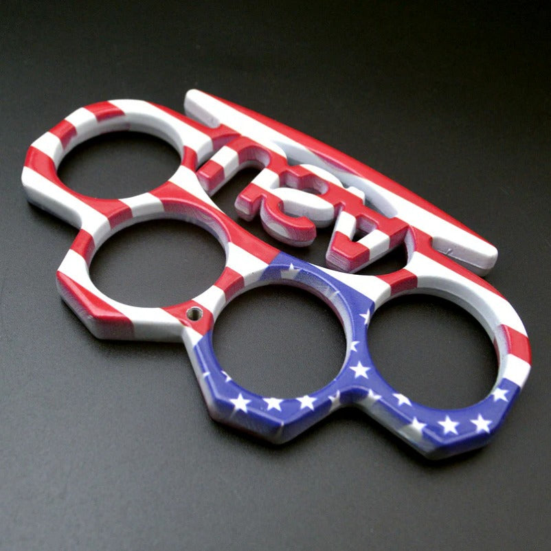 TigerClaw Metal Knuckle Duster with Four-Finger Strap