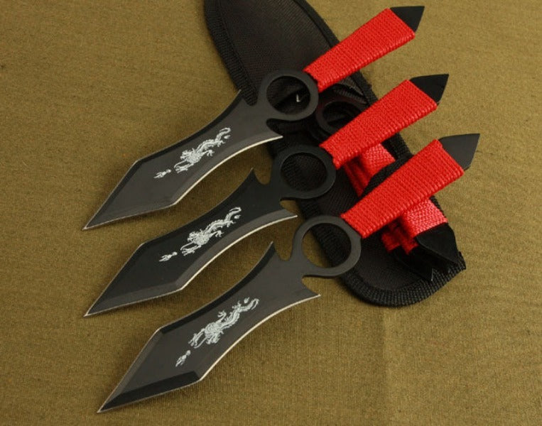 3PCS Tactical Camping Knife Outdoor Hunting Defense Dart Set