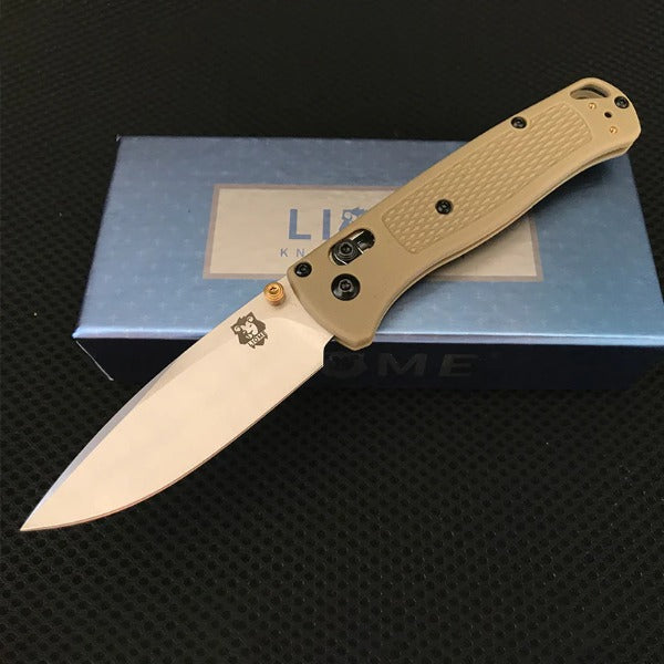 Liome Tactical Folding Blade Survival Knife with Fiber Grip for EDC and Camping