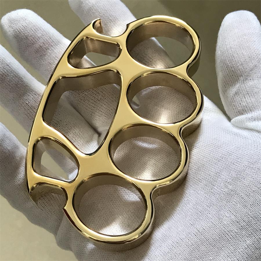 Mirror Polished Large Hole Brass Knuckle Duster with Bottle Opener