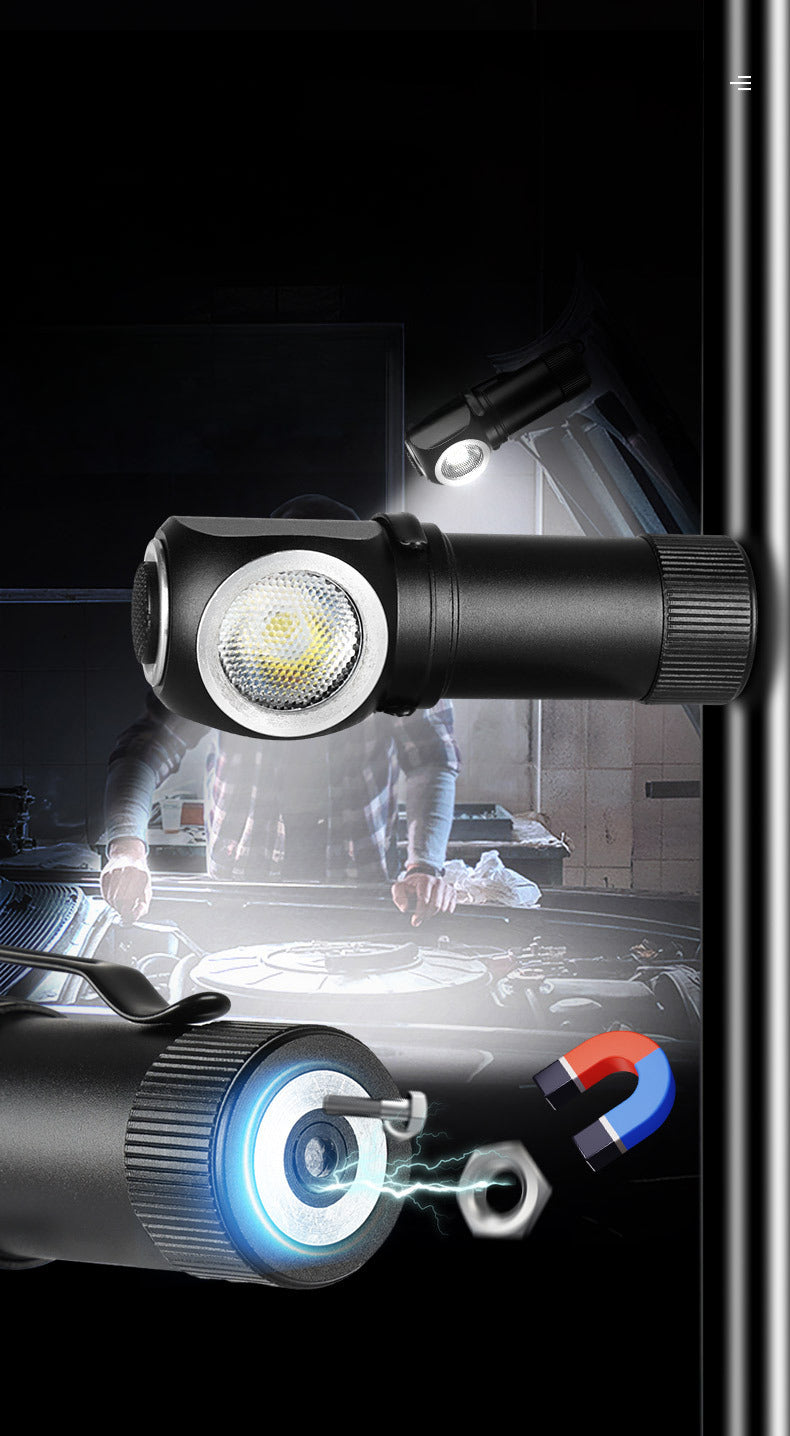 Portable Waterproof Headlamp with Removable Flashlight Torch for Night Use