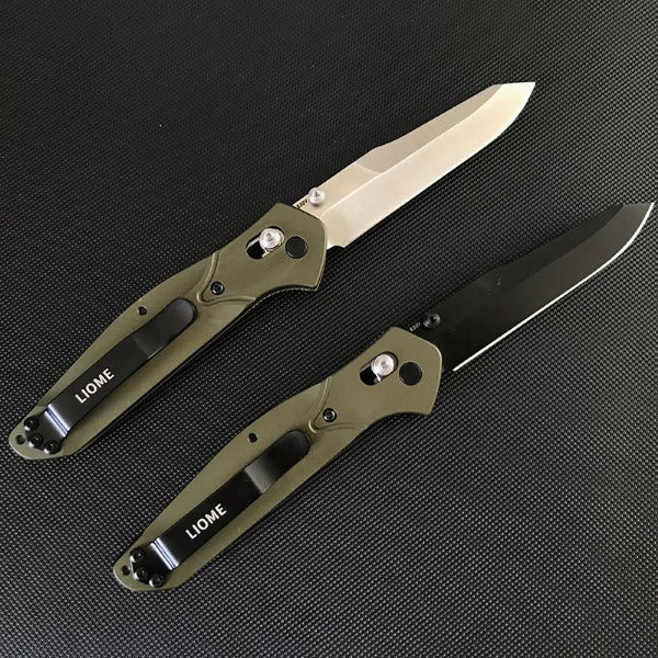 Liome Folding Hunting Knife with Aluminum Grip for Outdoor and EDC Use