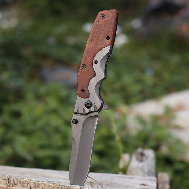 Versatile Outdoor Folding Knife for Camping and Self-defense