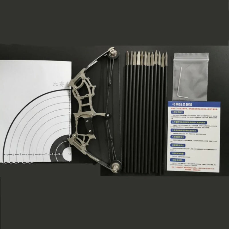 Pocket-Sized Compound Bow Mini Bow and Arrow Set for Archery Practice