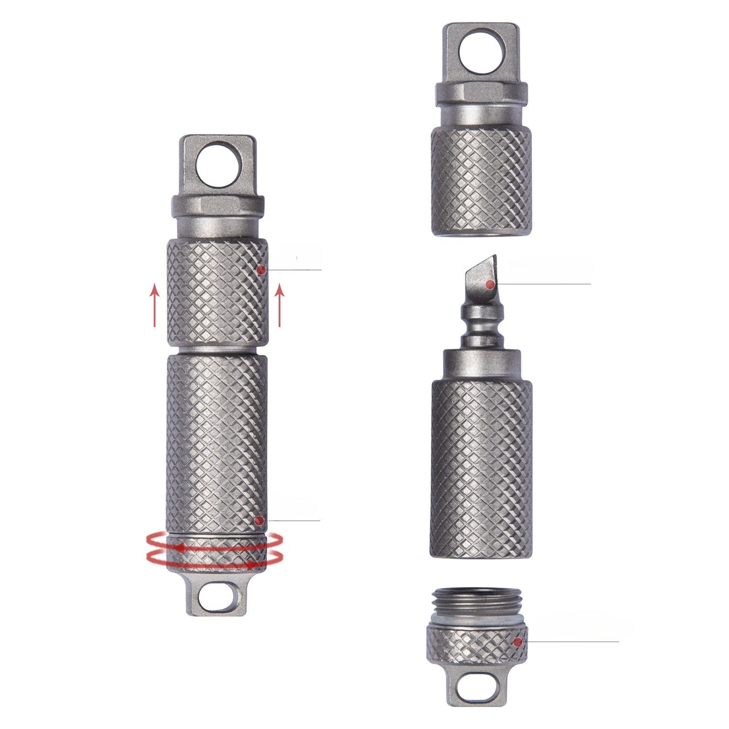 Titanium Instant-Access Utility Capsule for Quick Use