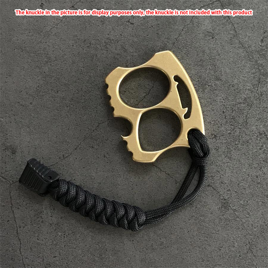 Braided paracord with knuckle support lanyard