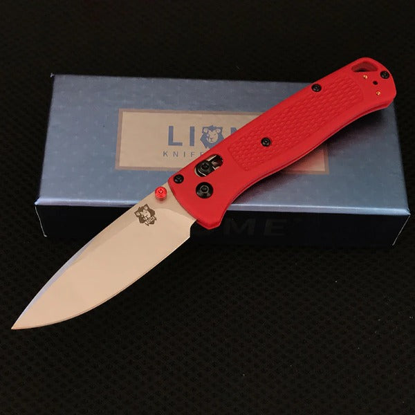 Liome Tactical Folding Blade Survival Knife with Fiber Grip for EDC and Camping