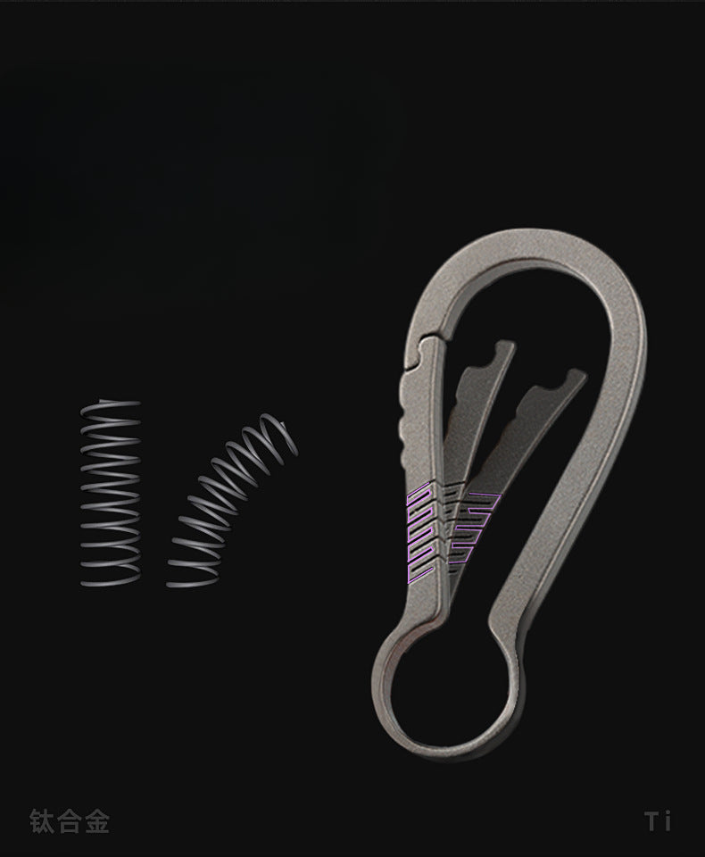 Sleek Titanium Keychain Clip with Innovative Car Accessory Design