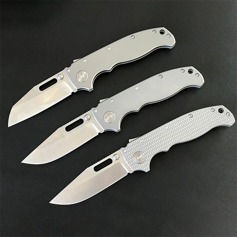 Lightweight Titanium Alloy Folding Knife for Camping and Outdoor Hunts